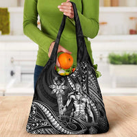 Filipinos Lapu Lapu Hero Grocery Bag Black Polynesian Tribal Tattoo