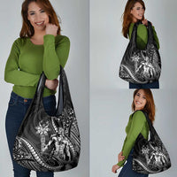 Filipinos Lapu Lapu Hero Grocery Bag Black Polynesian Tribal Tattoo