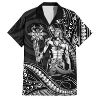 Filipinos Lapu Lapu Hero Hawaiian Shirt Black Polynesian Tribal Tattoo LT05 Black - Polynesian Pride