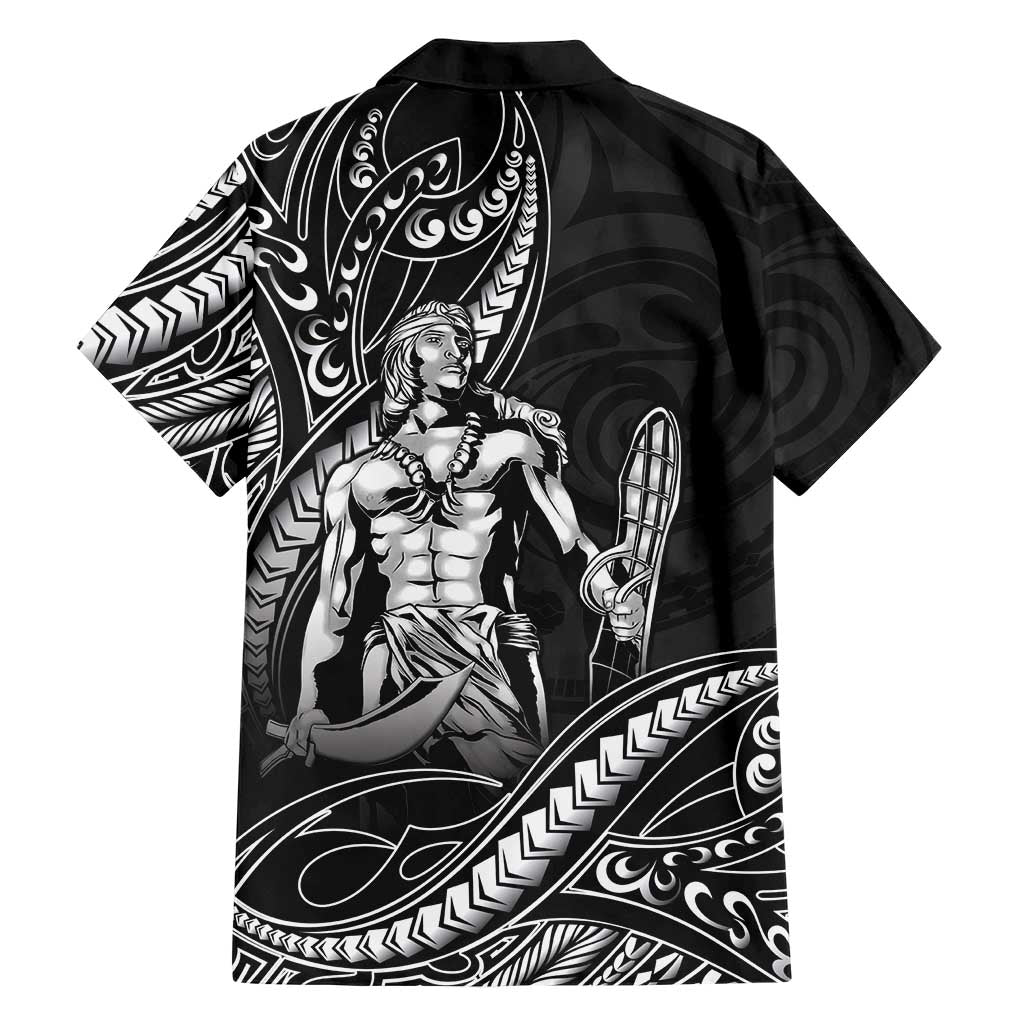 Filipinos Lapu Lapu Hero Hawaiian Shirt Black Polynesian Tribal Tattoo LT05 - Polynesian Pride
