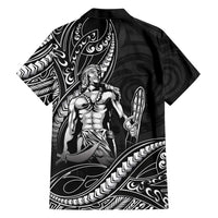 Filipinos Lapu Lapu Hero Hawaiian Shirt Black Polynesian Tribal Tattoo LT05 - Polynesian Pride