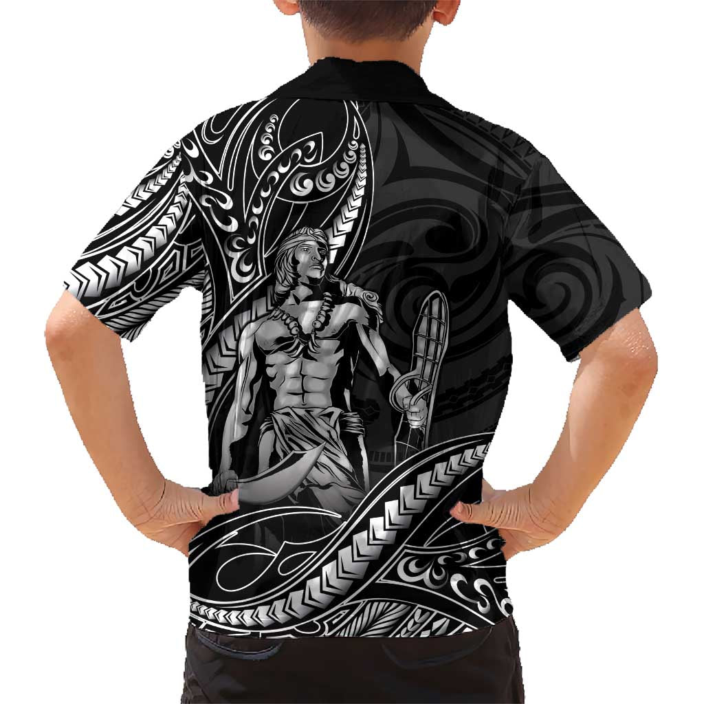 Filipinos Lapu Lapu Hero Hawaiian Shirt Black Polynesian Tribal Tattoo LT05 - Polynesian Pride