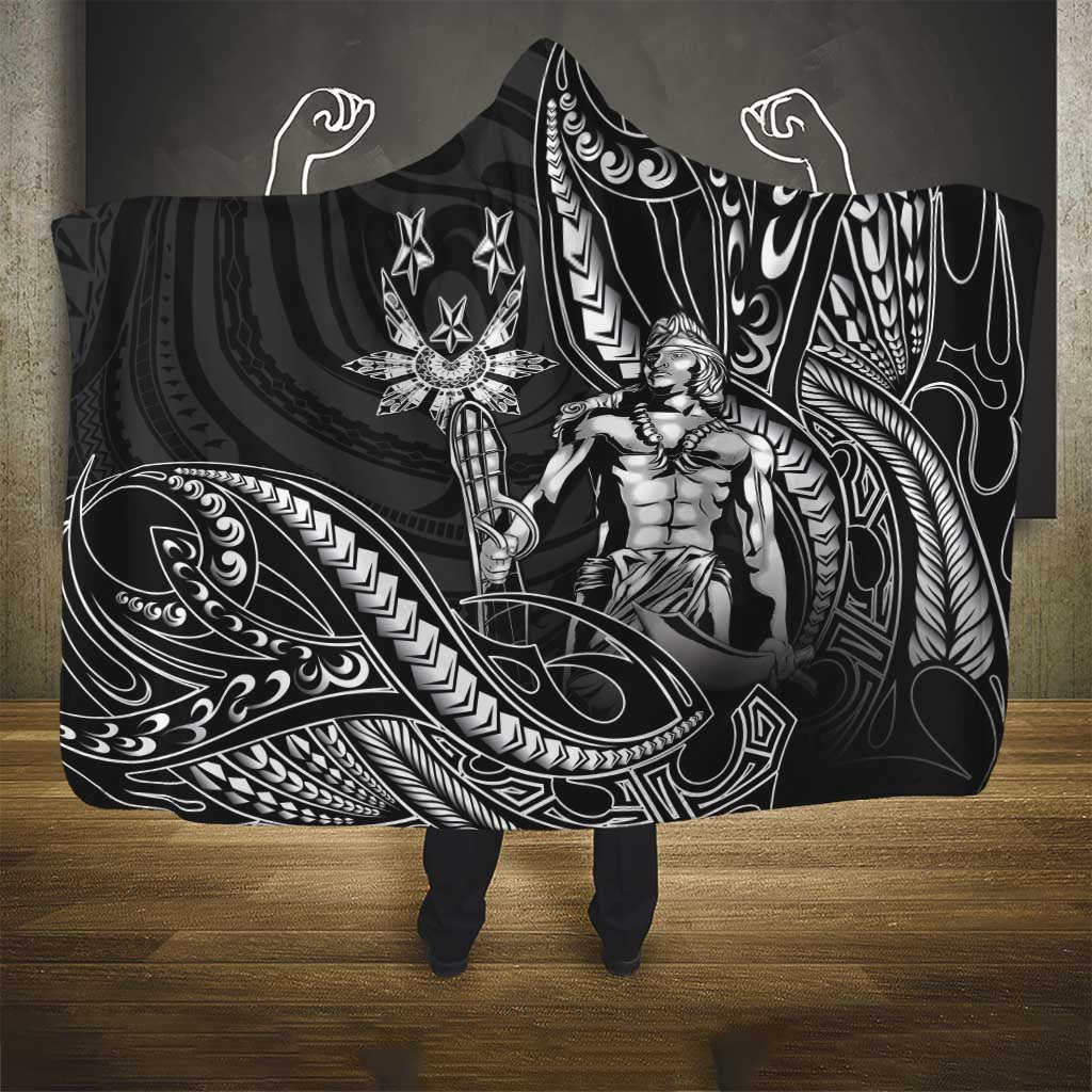 Filipinos Lapu Lapu Hero Hooded Blanket Black Polynesian Tribal Tattoo