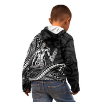 Filipinos Lapu Lapu Hero Kid Hoodie Black Polynesian Tribal Tattoo LT05 - Polynesian Pride