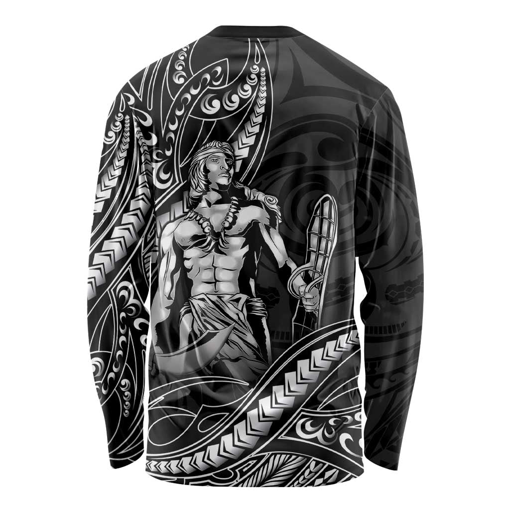 Filipinos Lapu Lapu Hero Long Sleeve Shirt Black Polynesian Tribal Tattoo