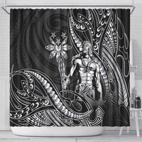 Filipinos Lapu Lapu Hero Shower Curtain Black Polynesian Tribal Tattoo