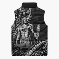 Filipinos Lapu Lapu Hero Sleeveless Puffer Jacket Black Polynesian Tribal Tattoo LT05 - Polynesian Pride