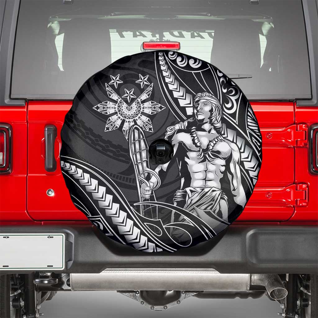 Filipinos Lapu Lapu Hero Spare Tire Cover Black Polynesian Tribal Tattoo LT05 - Polynesian Pride