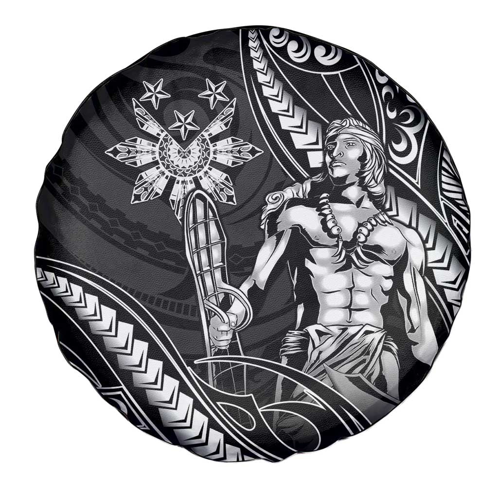 Filipinos Lapu Lapu Hero Spare Tire Cover Black Polynesian Tribal Tattoo LT05 - Polynesian Pride