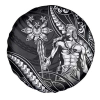 Filipinos Lapu Lapu Hero Spare Tire Cover Black Polynesian Tribal Tattoo LT05 - Polynesian Pride