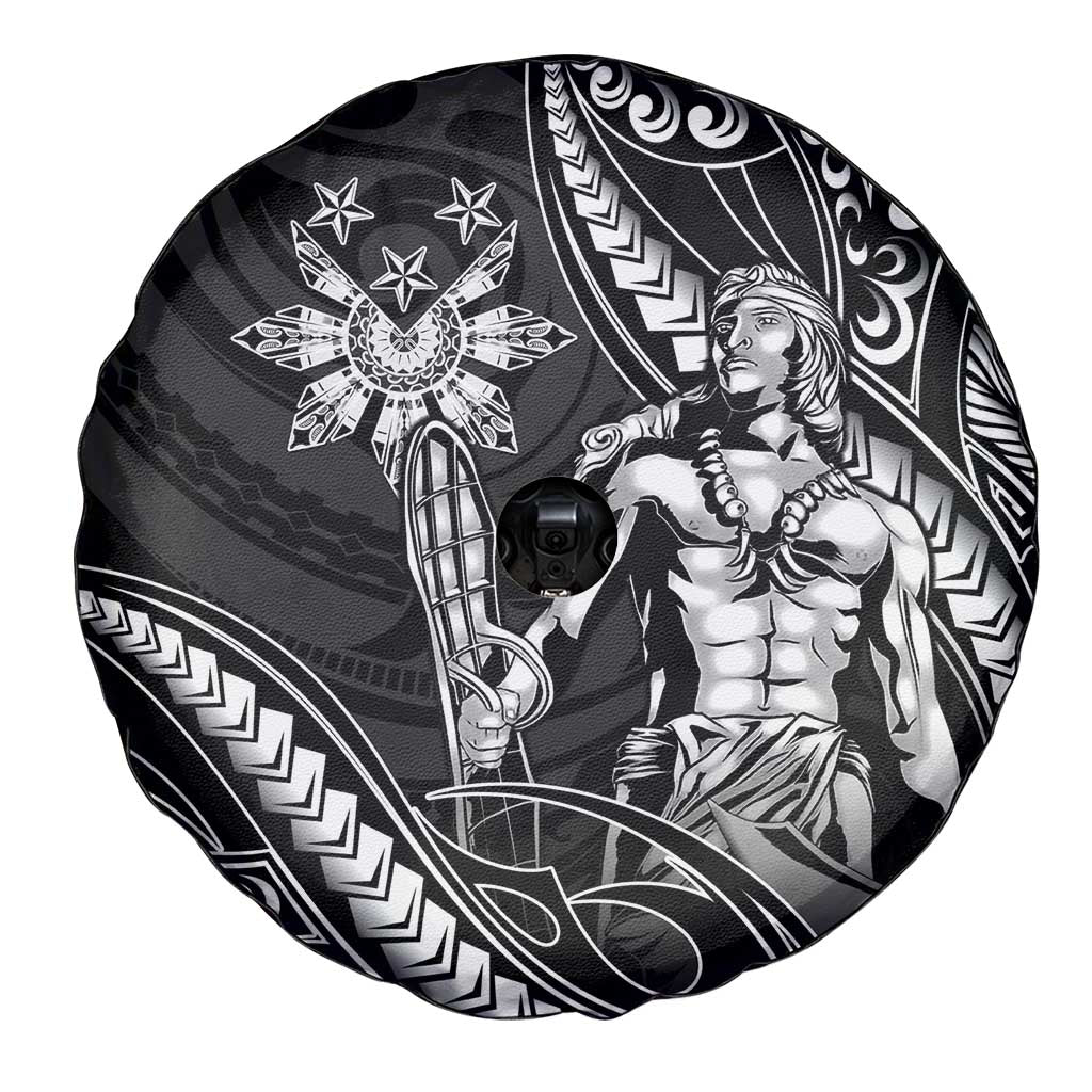 Filipinos Lapu Lapu Hero Spare Tire Cover Black Polynesian Tribal Tattoo LT05 - Polynesian Pride