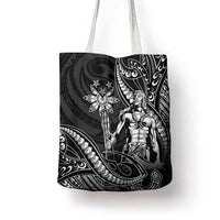 Filipinos Lapu Lapu Hero Tote Bag Black Polynesian Tribal Tattoo LT05 - Polynesian Pride