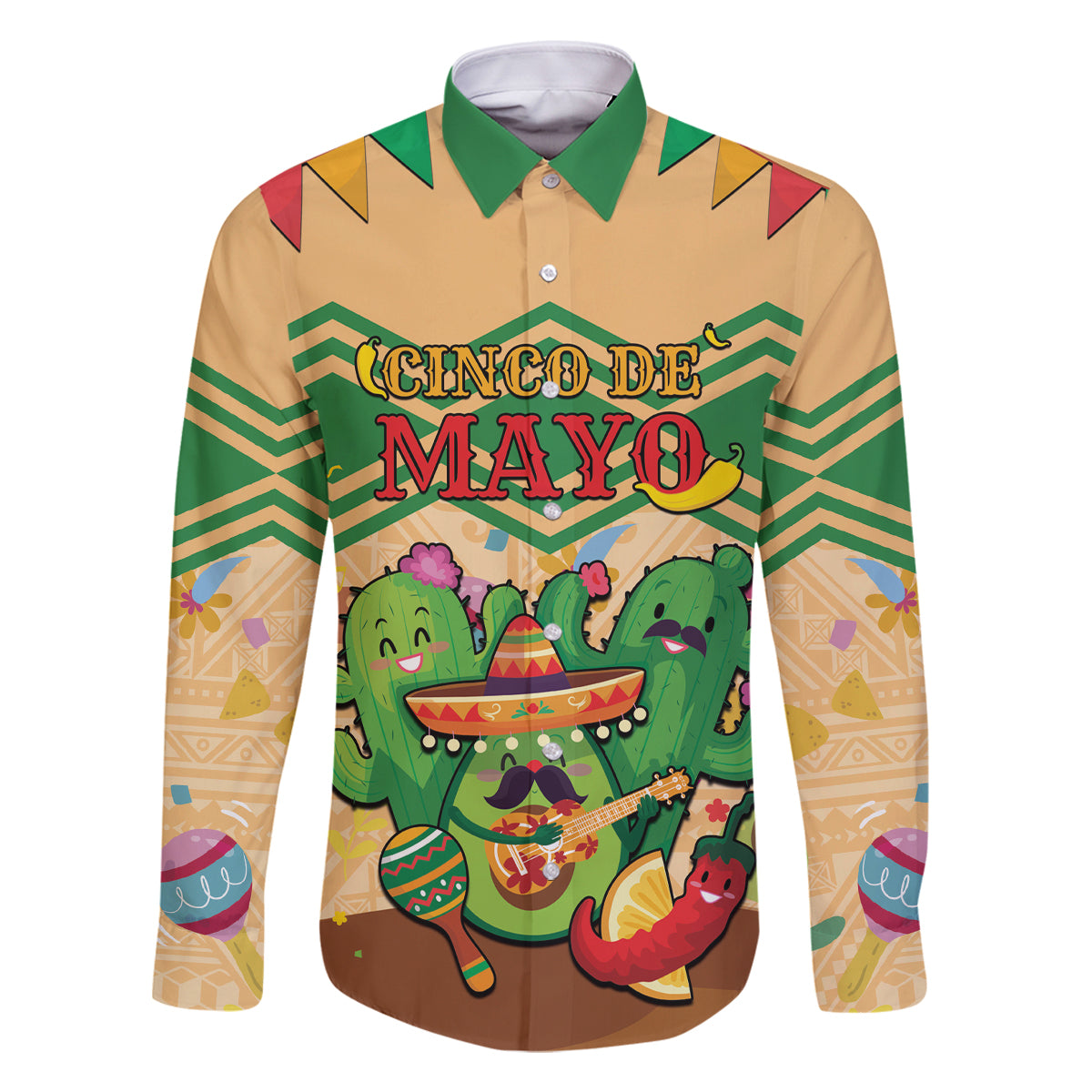 Personalised Hawaii Cinco De Mayo Family Matching Tank Maxi Dress and Hawaiian Shirt Funny Style LT05 Dad's Shirt - Long Sleeve Brown - Polynesian Pride