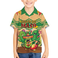 Personalised Hawaii Cinco De Mayo Family Matching Tank Maxi Dress and Hawaiian Shirt Funny Style LT05 Son's Shirt Brown - Polynesian Pride