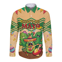 Personalised Hawaii Cinco De Mayo Long Sleeve Button Shirt Funny Style
