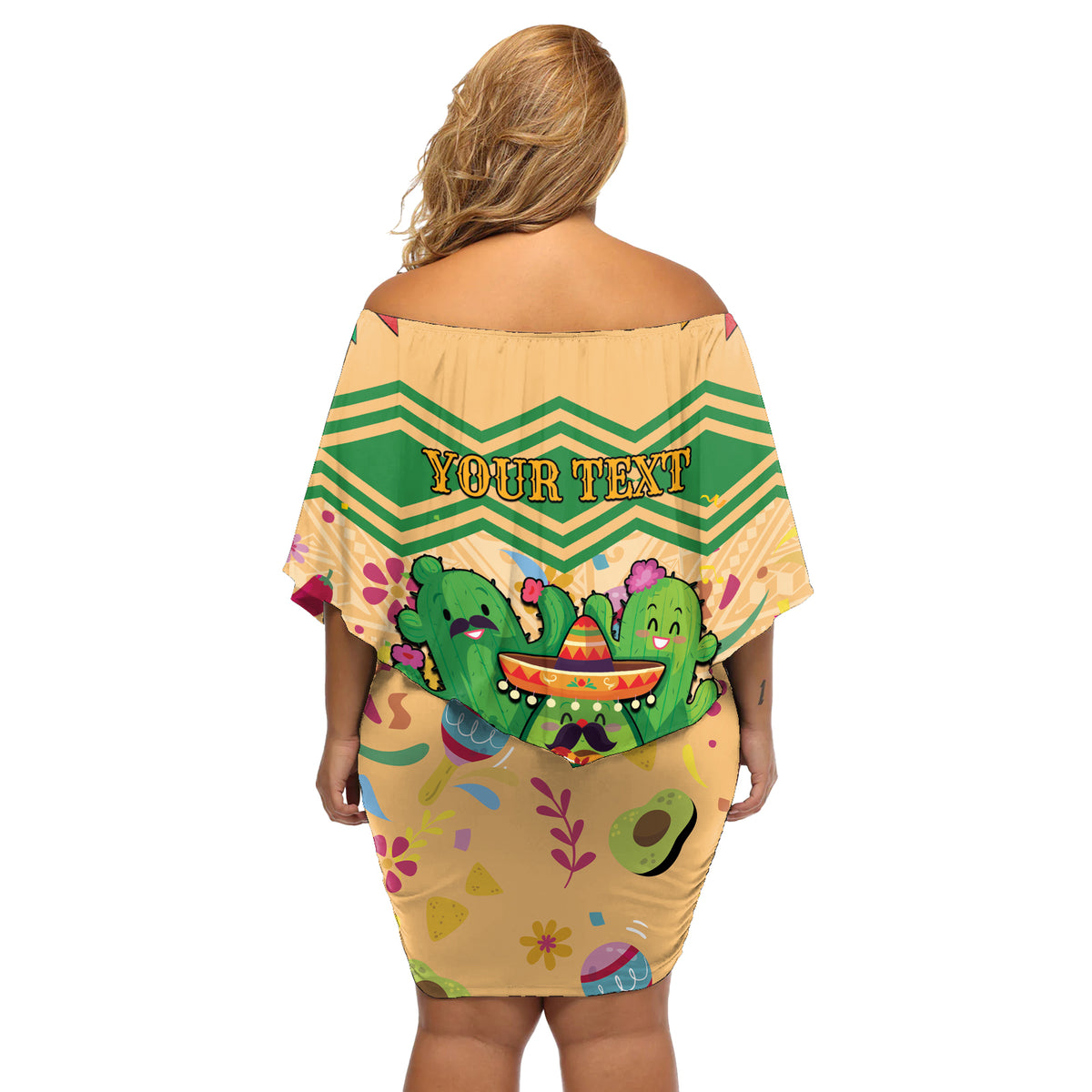 Personalised Hawaii Cinco De Mayo Off Shoulder Short Dress Funny Style