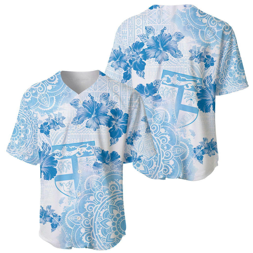 Happy Fiji Girmit Day Baseball Jersey Fijian Tapa With Mandala Pattern
