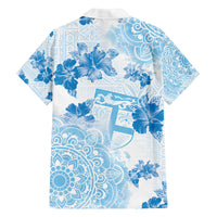 Happy Fiji Girmit Day Family Matching Tank Maxi Dress and Hawaiian Shirt Fijian Tapa With Mandala Pattern