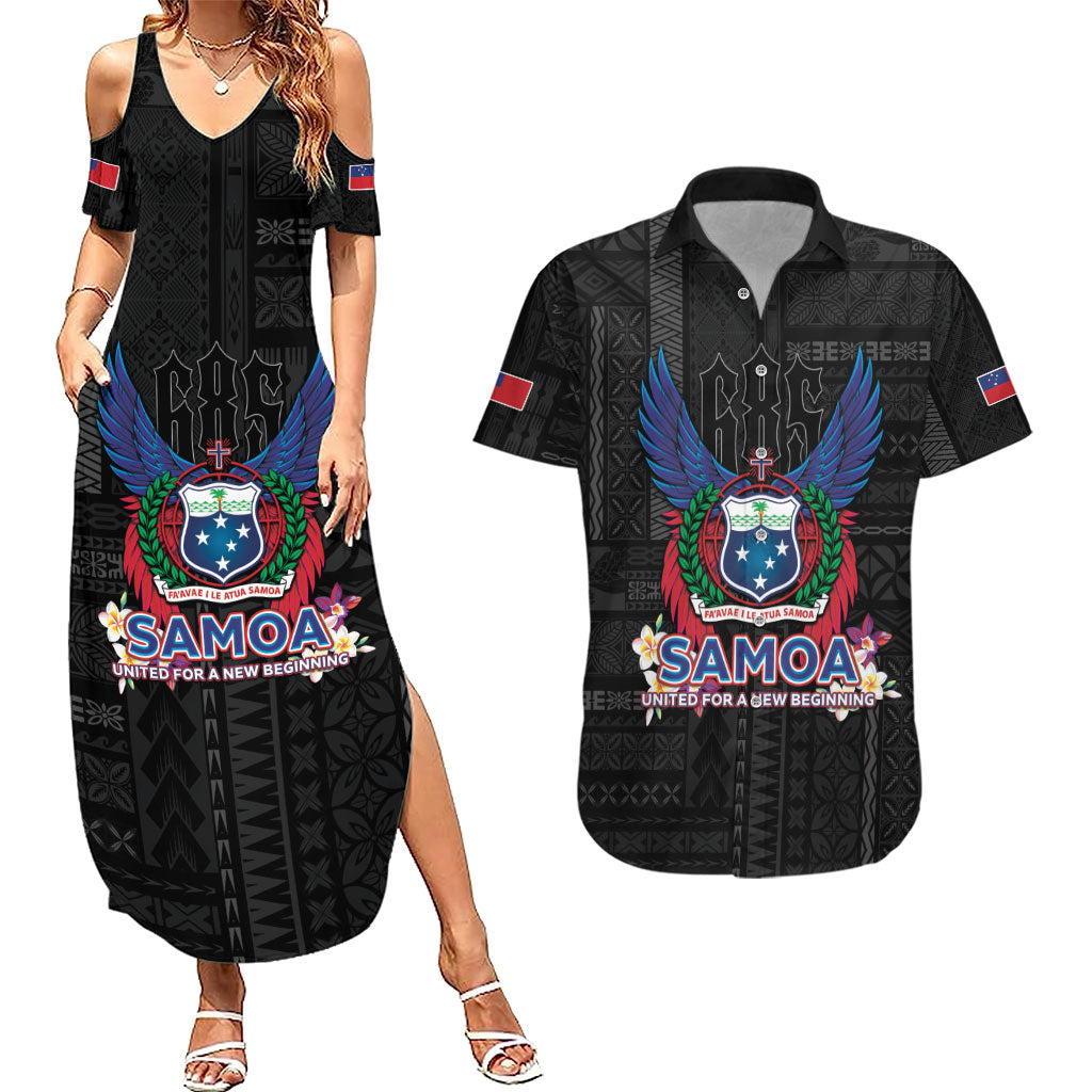 Samoa 64th Independence Anniversary Couples Matching Summer Maxi Dress and Hawaiian Shirt