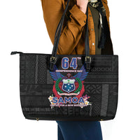 Samoa 64th Independence Anniversary Leather Tote Bag LT05 - Polynesian Pride