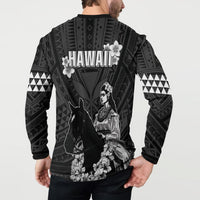 Hawaii King Kamehameha Day Parade Button Sweatshirt With Pa'u Riders Plumeria Kakau Tribal Pattern