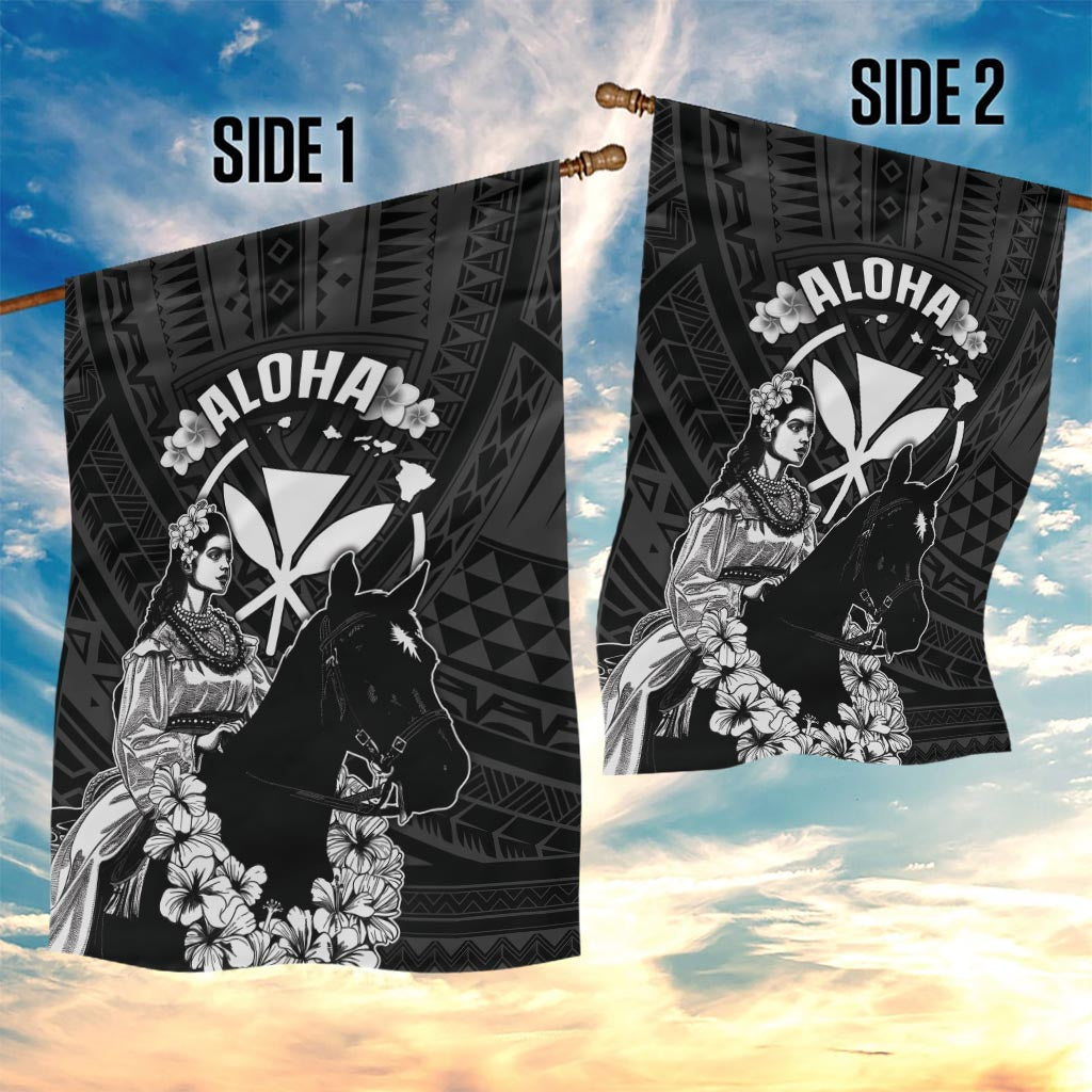 Hawaii King Kamehameha Day Parade Garden Flag With Pa'u Riders Plumeria Kakau Tribal Pattern