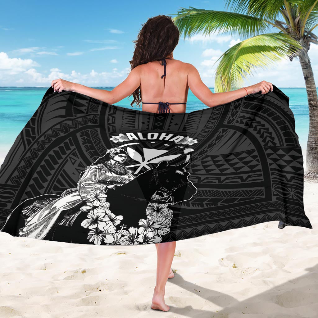 Hawaii King Kamehameha Day Parade Sarong With Pa'u Riders Plumeria Kakau Tribal Pattern