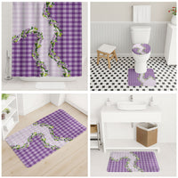 Violet Hawaii Palaka Bathroom Set Maile Pikake Honohono Orchid Lei