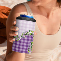 Violet Hawaii Palaka 4 in 1 Can Cooler Tumbler Maile Pikake Honohono Orchid Lei LT05 - Polynesian Pride