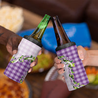 Violet Hawaii Palaka 4 in 1 Can Cooler Tumbler Maile Pikake Honohono Orchid Lei LT05 - Polynesian Pride