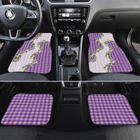 Violet Hawaii Palaka Car Mats Maile Pikake Honohono Orchid Lei LT05 Set 4pcs Violet - Polynesian Pride