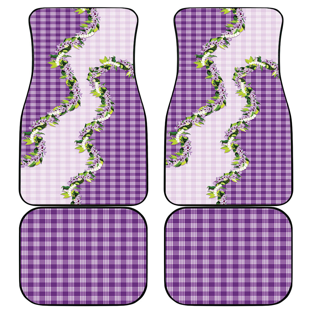Violet Hawaii Palaka Car Mats Maile Pikake Honohono Orchid Lei LT05 - Polynesian Pride