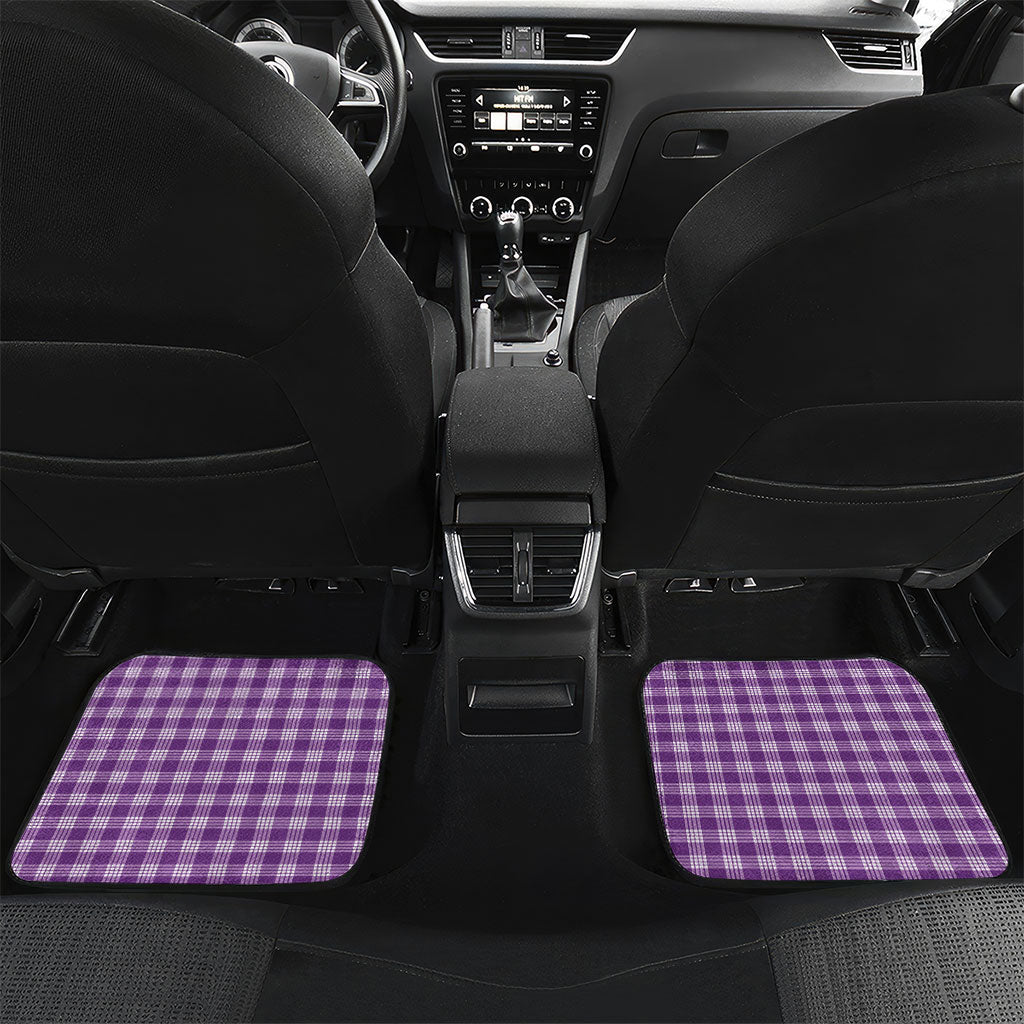 Violet Hawaii Palaka Car Mats Maile Pikake Honohono Orchid Lei LT05 Set 2pcs - Back Violet - Polynesian Pride