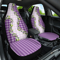 Violet Hawaii Palaka Car Seat Cover Maile Pikake Honohono Orchid Lei LT05 One Size Violet - Polynesian Pride