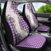 Violet Hawaii Palaka Car Seat Cover Maile Pikake Honohono Orchid Lei LT05 - Polynesian Pride