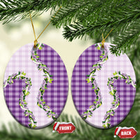 Violet Hawaii Palaka Ceramic Ornament Maile Pikake Honohono Orchid Lei