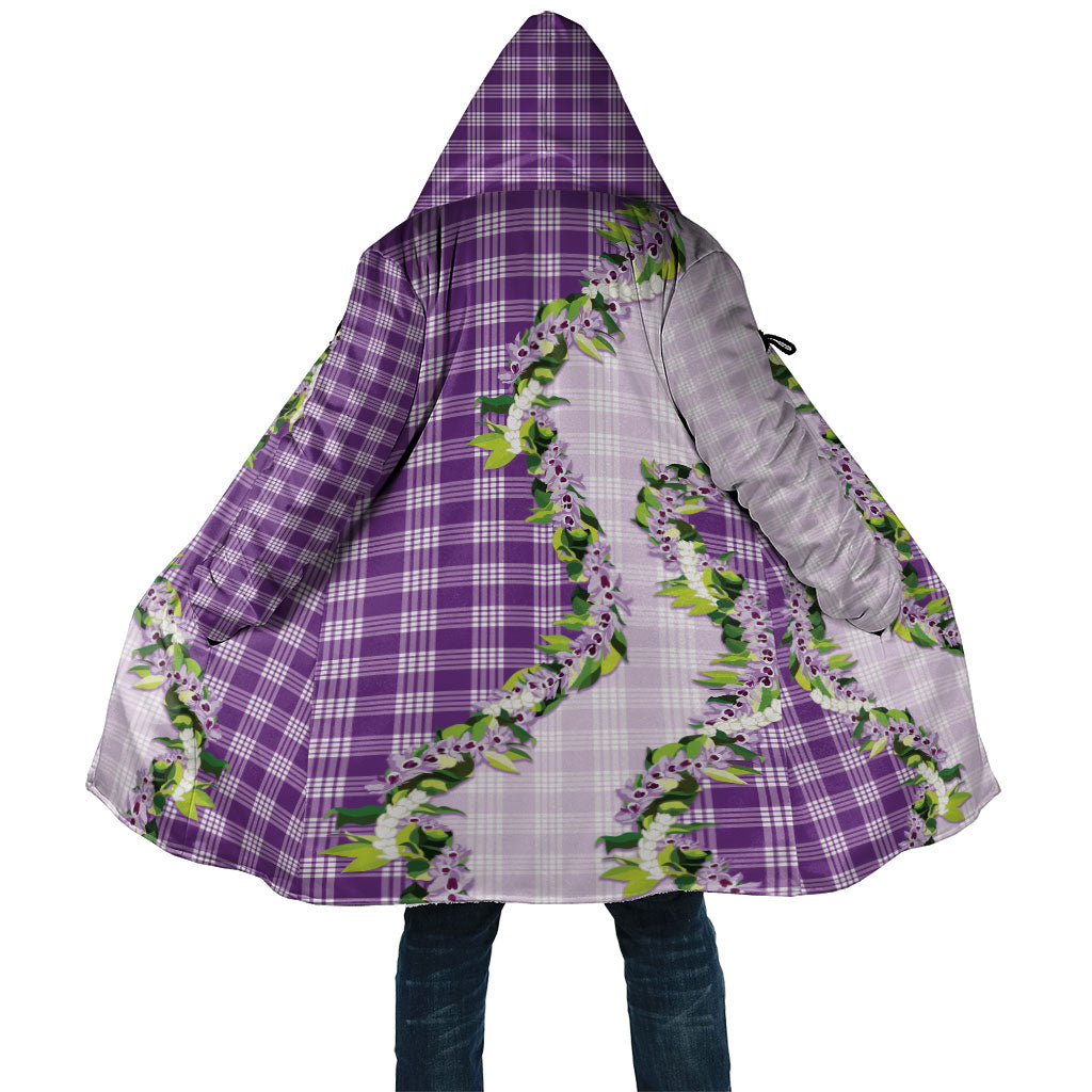 Violet Hawaii Palaka Cloak Maile Pikake Honohono Orchid Lei LT05 Unisex Violet - Polynesian Pride