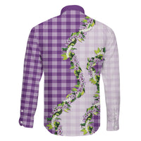 Violet Hawaii Palaka Family Matching Summer Maxi Dress and Hawaiian Shirt Maile Pikake Honohono Orchid Lei LT05 - Polynesian Pride