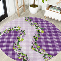 Violet Hawaii Palaka Round Carpet Maile Pikake Honohono Orchid Lei LT05 Violet - Polynesian Pride