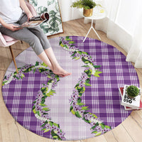 Violet Hawaii Palaka Round Carpet Maile Pikake Honohono Orchid Lei LT05 - Polynesian Pride