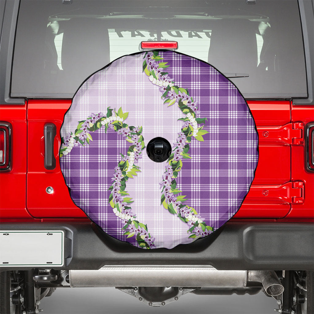 Violet Hawaii Palaka Spare Tire Cover Maile Pikake Honohono Orchid Lei LT05 - Polynesian Pride