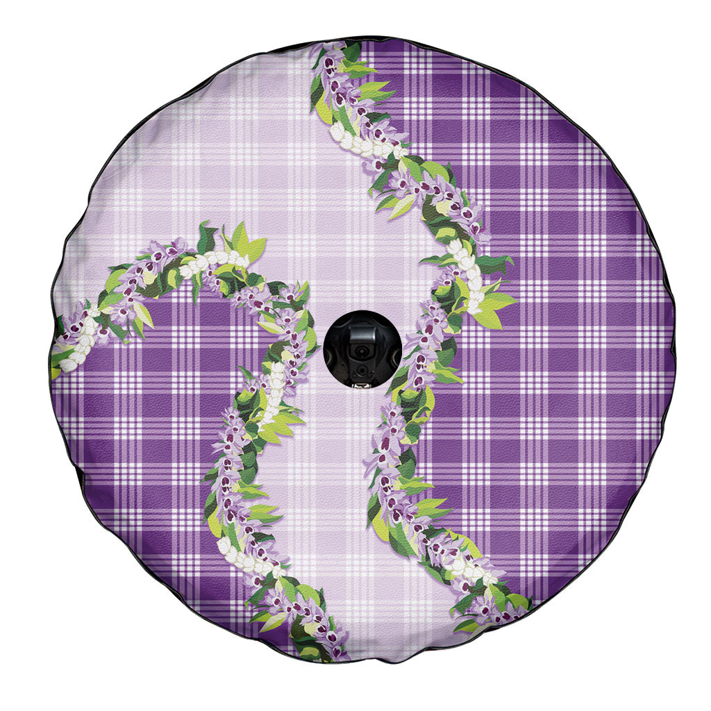 Violet Hawaii Palaka Spare Tire Cover Maile Pikake Honohono Orchid Lei LT05 - Polynesian Pride