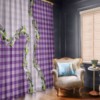 Violet Hawaii Palaka Window Curtain Maile Pikake Honohono Orchid Lei LT05 - Polynesian Pride
