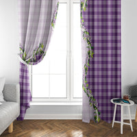Violet Hawaii Palaka Window Curtain Maile Pikake Honohono Orchid Lei LT05 - Polynesian Pride