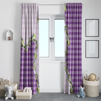 Violet Hawaii Palaka Window Curtain Maile Pikake Honohono Orchid Lei LT05 - Polynesian Pride