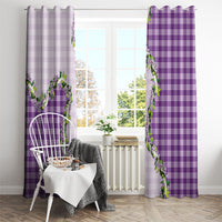 Violet Hawaii Palaka Window Curtain Maile Pikake Honohono Orchid Lei LT05 - Polynesian Pride