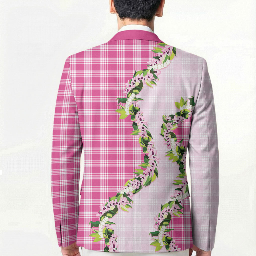 Pink Hawaii Palaka Blazer Maile Pikake Honohono Orchid Lei