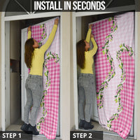 Pink Hawaii Palaka Door Cover Maile Pikake Honohono Orchid Lei LT05 - Polynesian Pride