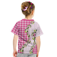 Pink Hawaii Palaka Kid T Shirt Maile Pikake Honohono Orchid Lei LT05 - Polynesian Pride