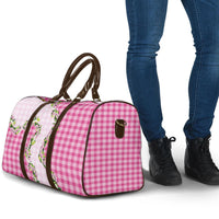 Pink Hawaii Palaka Travel Bag Maile Pikake Honohono Orchid Lei LT05 - Polynesian Pride